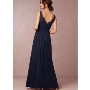 BHLDN Fleur Dress - Navy Blue